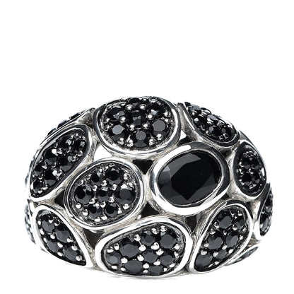 John Hardy Sterling Silver Black Sapphire Chalcedony Small Kali Lava Dome Ring 54 7 1 of 5