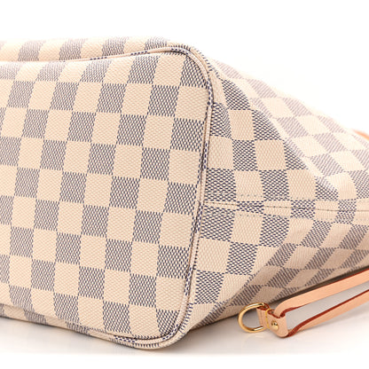 Louis Vuitton Damier Azur Neo Neverfull MM Rose Ballerine 10 of 10