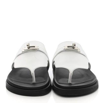 Hermes Calfskin Womens Empire Sandals 35 White 2 of 10