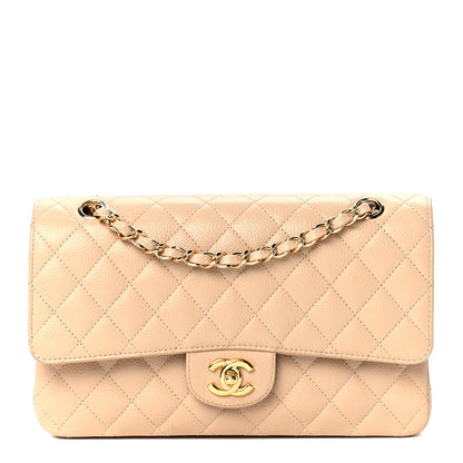 Chanel Caviar Quilted Medium Double Flap Beige Clair 1 of 13