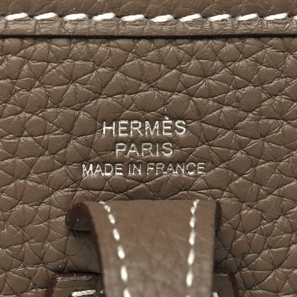 Hermes Taurillon Clemence Amazone Evelyne TPM Etoupe Bleu Indigo 6 of 11