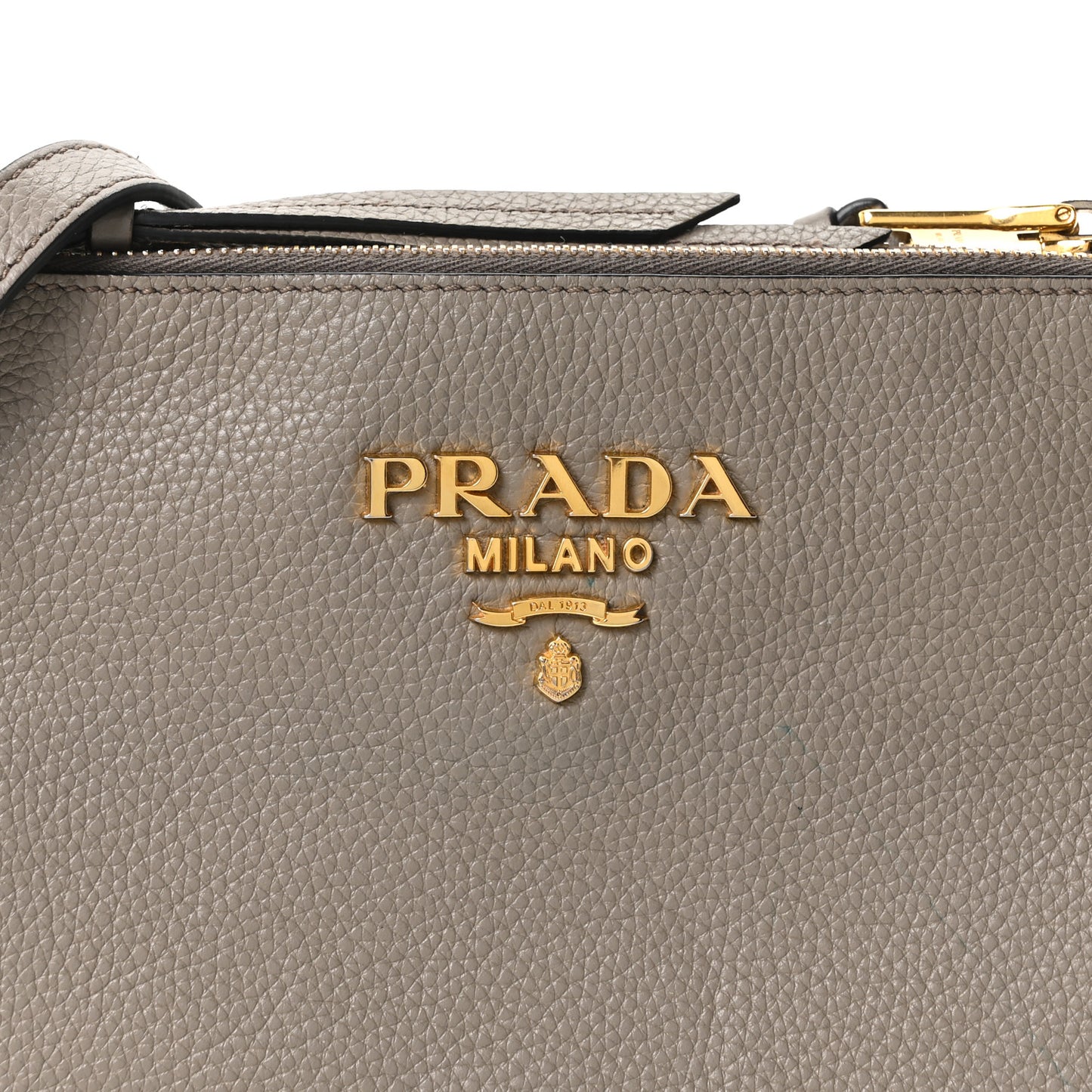 Vitello Phenix Double Zip Crossbody Bag Argilla