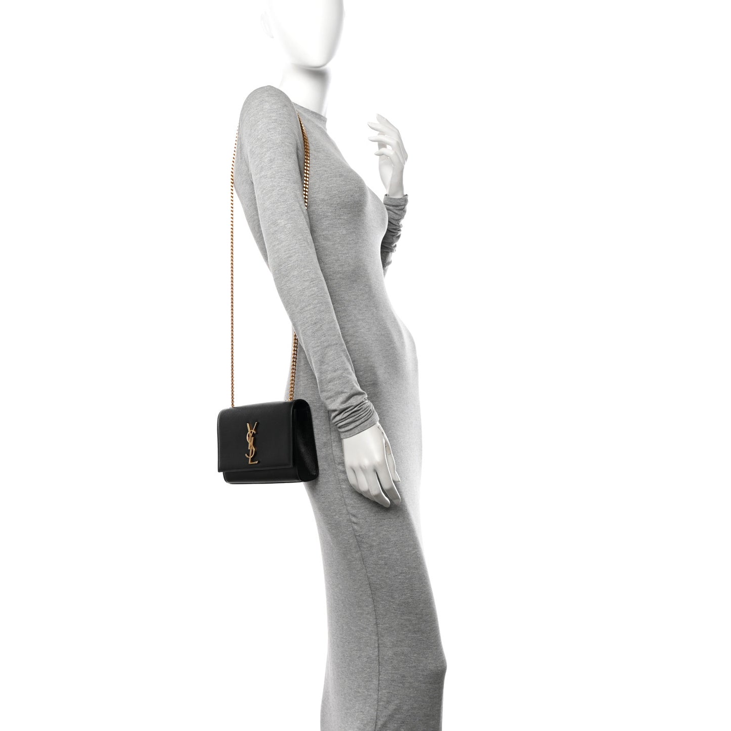 Grain De Poudre Small Monogram Kate Satchel Black