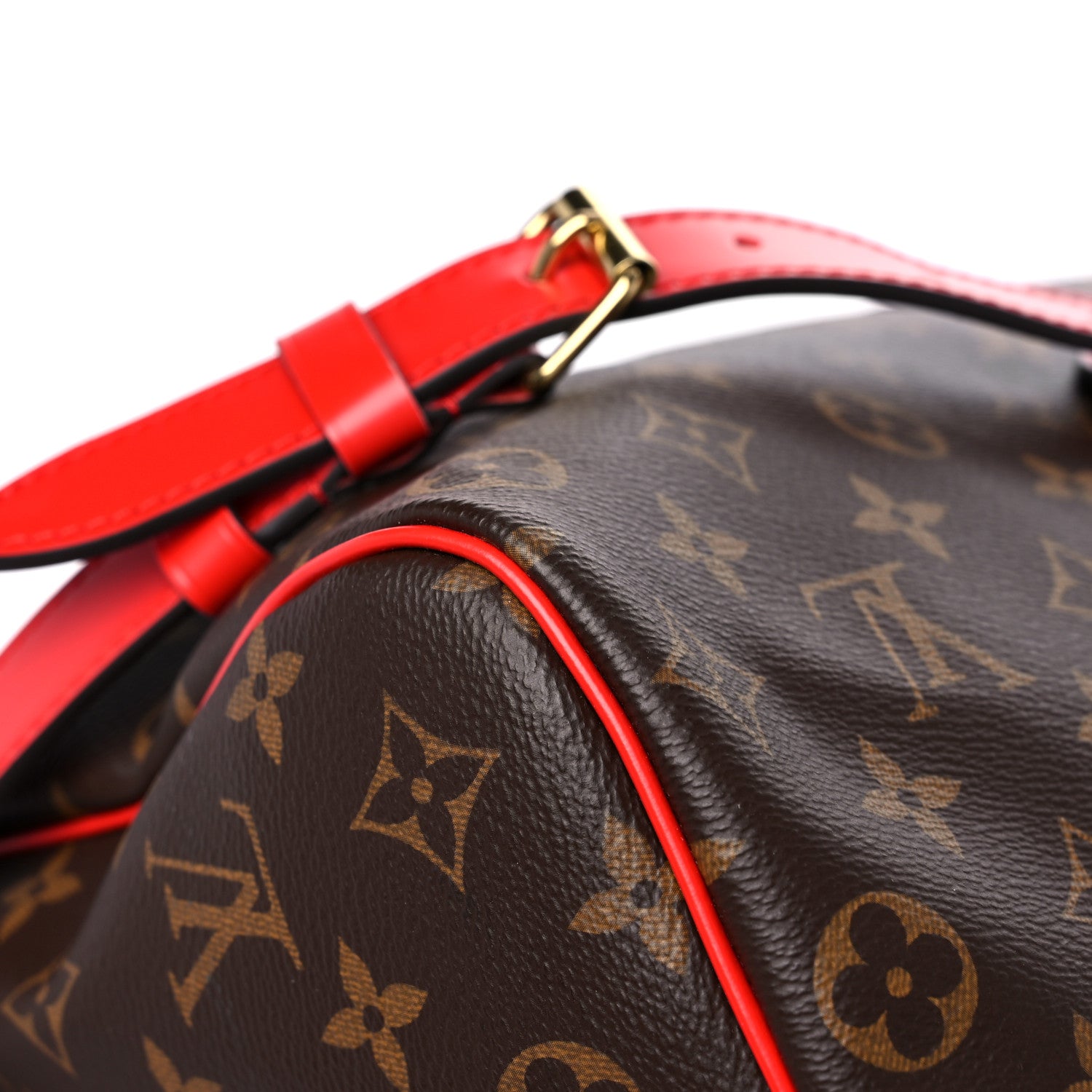 Louis Vuitton Calfskin Monogram Keepall Bandouliere 50 Coquelicot 9 of 13