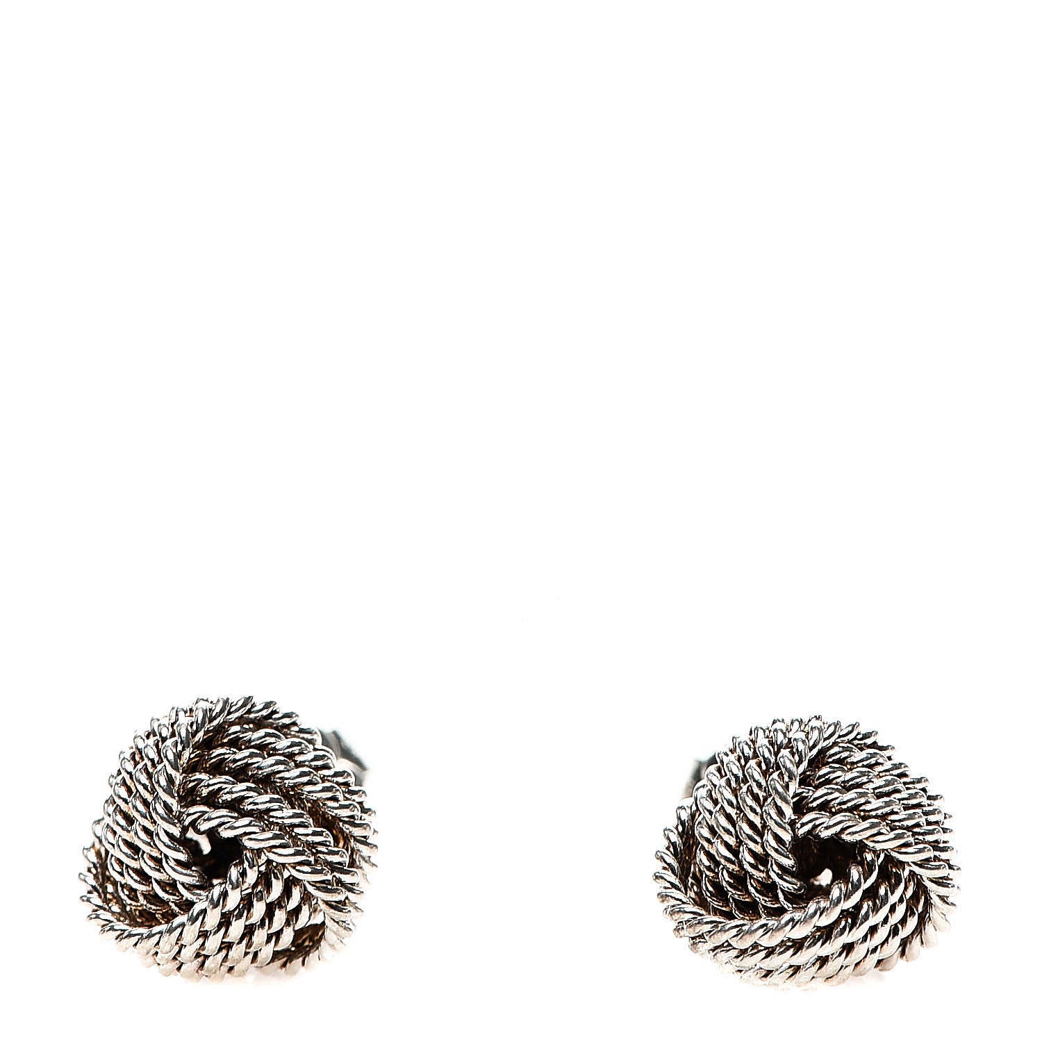 Tiffany Sterling Silver Twist Knot Earrings 1 of 4