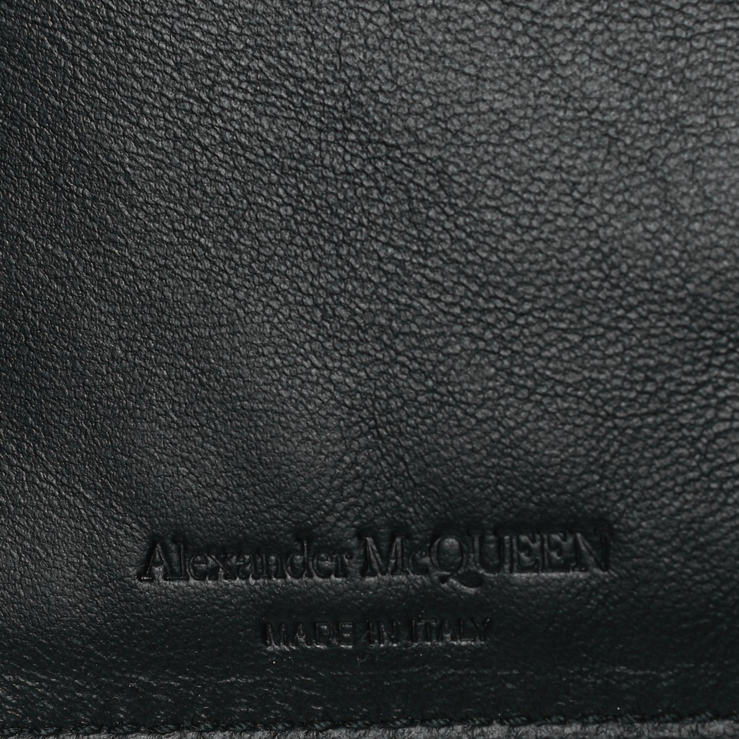 Calfskin Graffiti Logo Card Holder Black