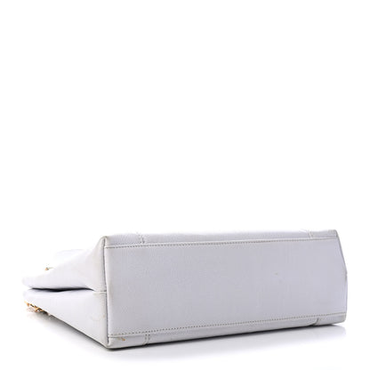 Chanel Caviar Flap Shoulder Bag White 3 of 6
