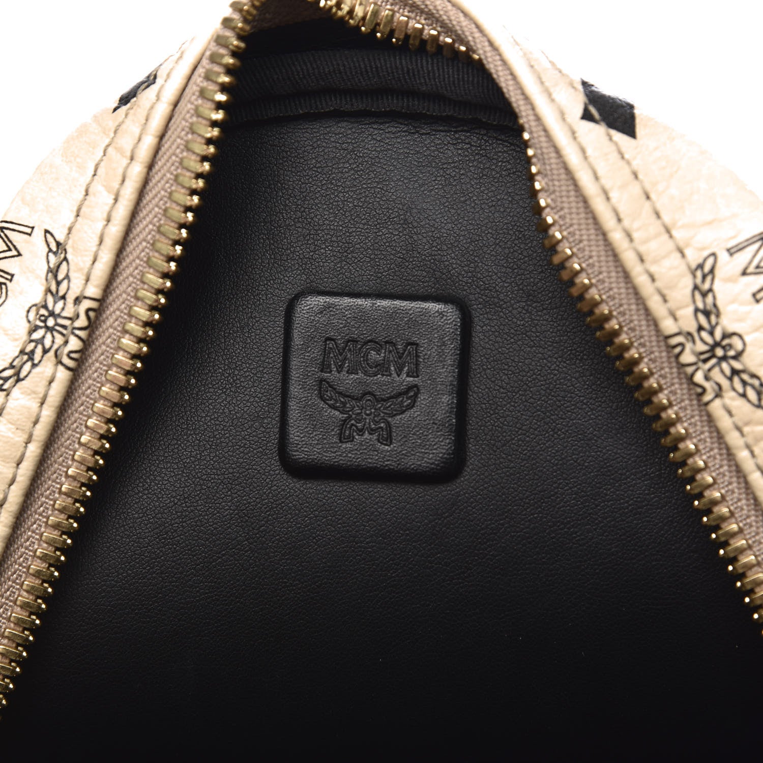 MCM Visetos Small Side Stud Stark Backpack Beige 5 of 10