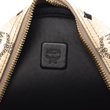 MCM Visetos Small Side Stud Stark Backpack Beige 5 of 10