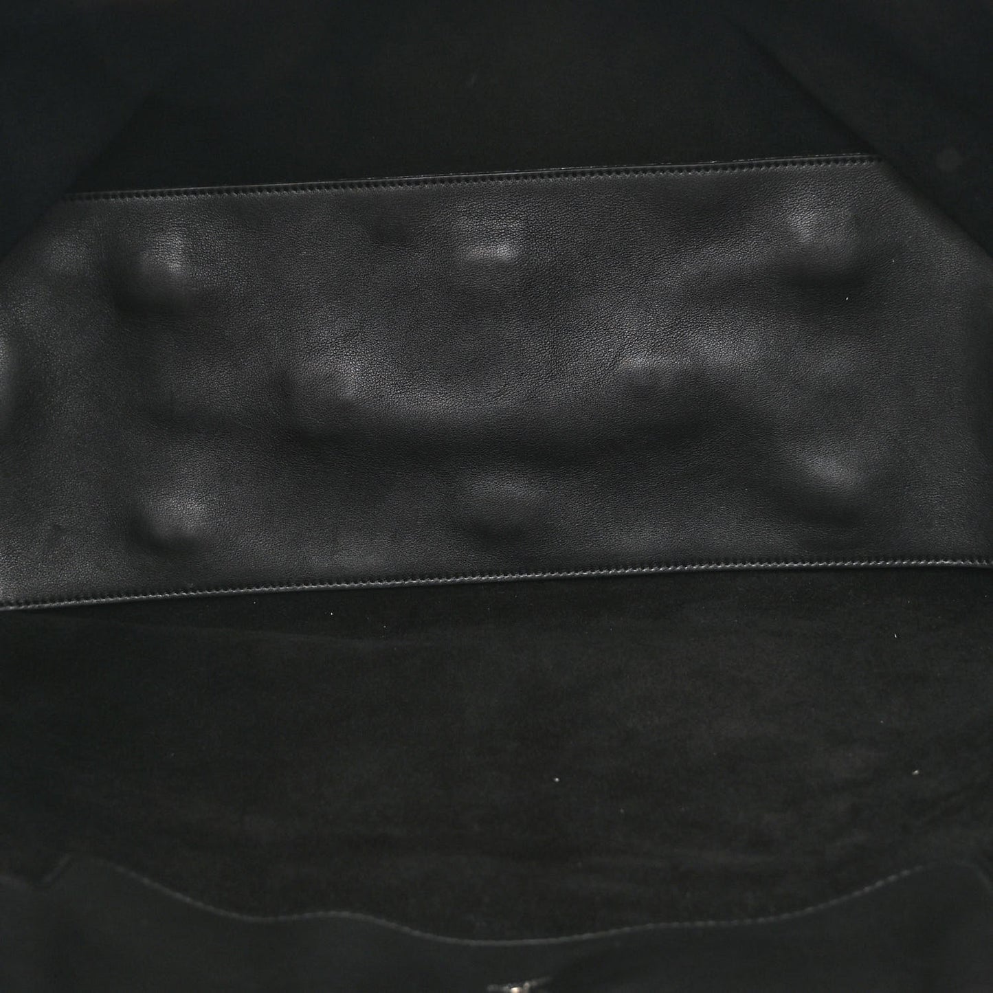 Calfskin Suede Patchwork Studio Tote Black White Brown