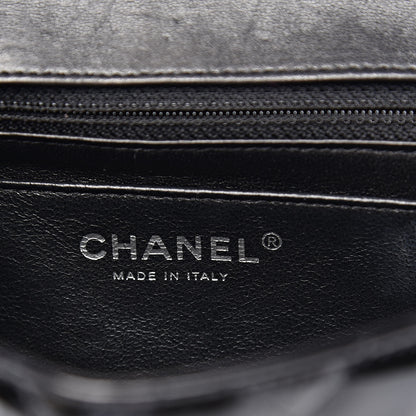 Chanel Patent Calfskin Sparkle Quilted Mini Square Flap Black 6 of 14
