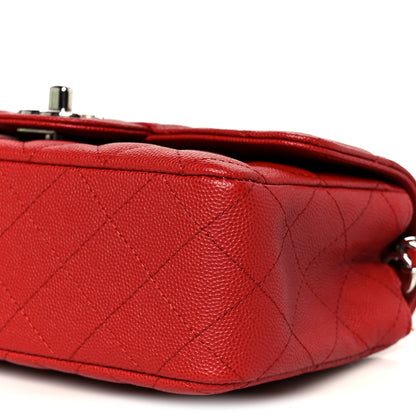 Chanel Caviar Quilted Mini Rectangular Flap Red 10 of 11