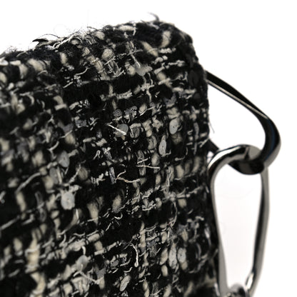 Chanel Sequin Tweed Single Flap Ecru Black 28 of 32