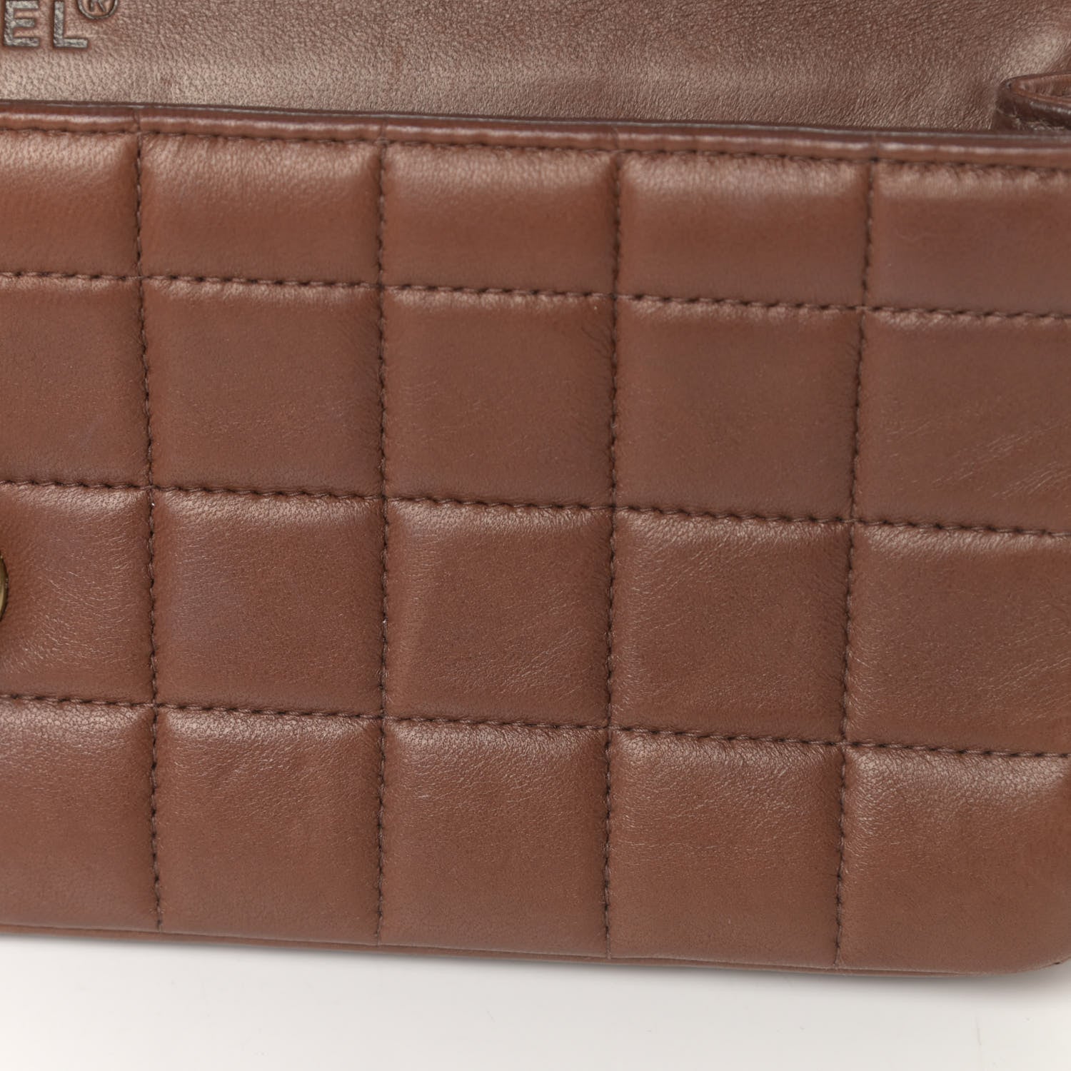 Chanel Lambskin East West Chocolate Bar Flap Brown 14 of 15