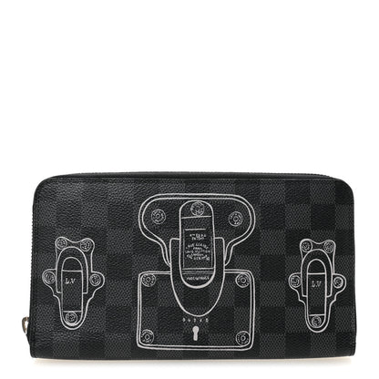 Louis Vuitton Damier Graphite Trunks and Locks Zippy Organizer Wallet 1 of 9