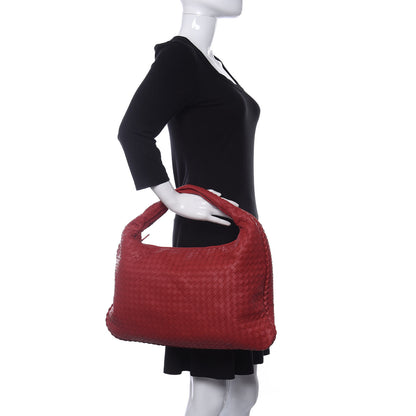Bottega Veneta Nappa Intrecciato Large Veneta Hobo Red 2 of 10