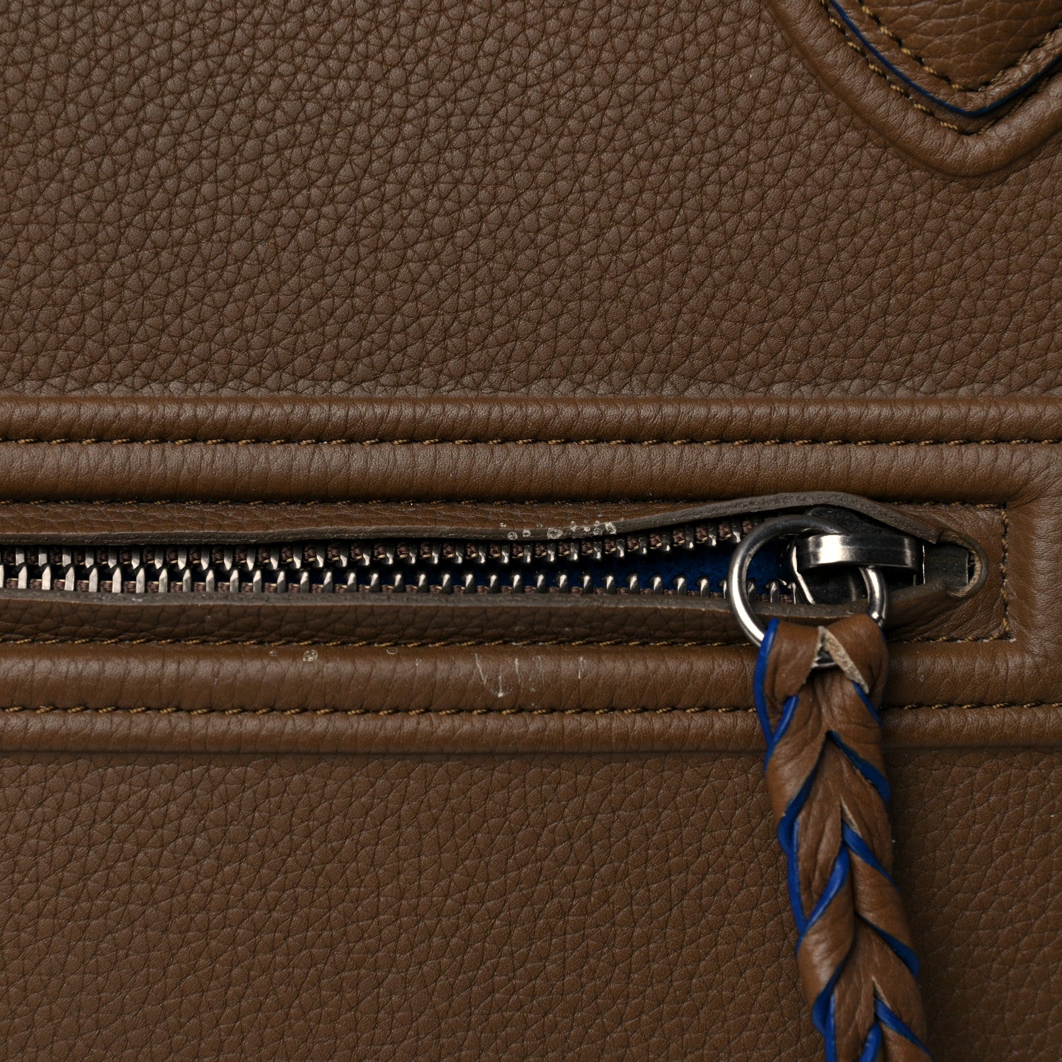 Celine Baby Grained Medium Phantom Luggage Taupe Blue Trim 12 of 19