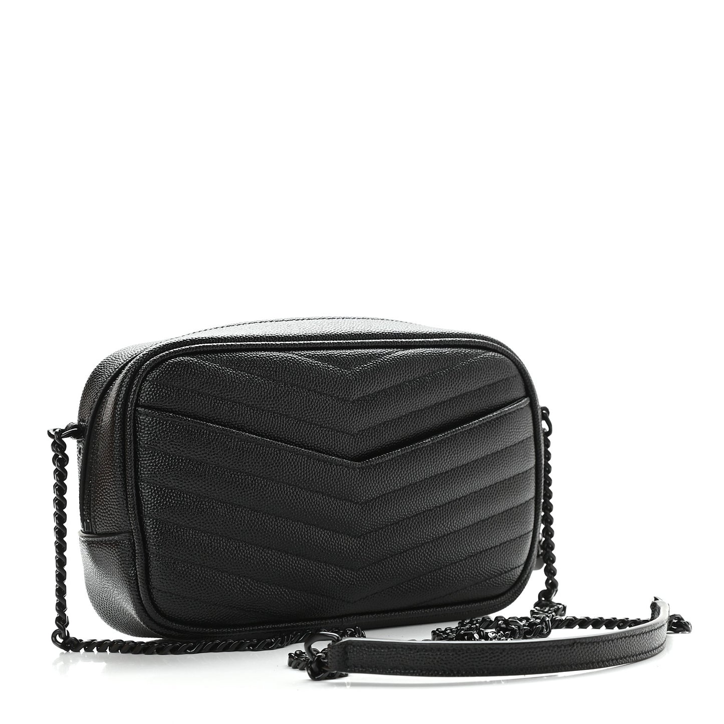 Grain De Poudre Matelasse Monogram Mini Lou Camera Bag Black