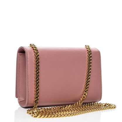 Saint Laurent Grain De Poudre Small Classic Monogram Kate Satchel Old Rose 3 of 7
