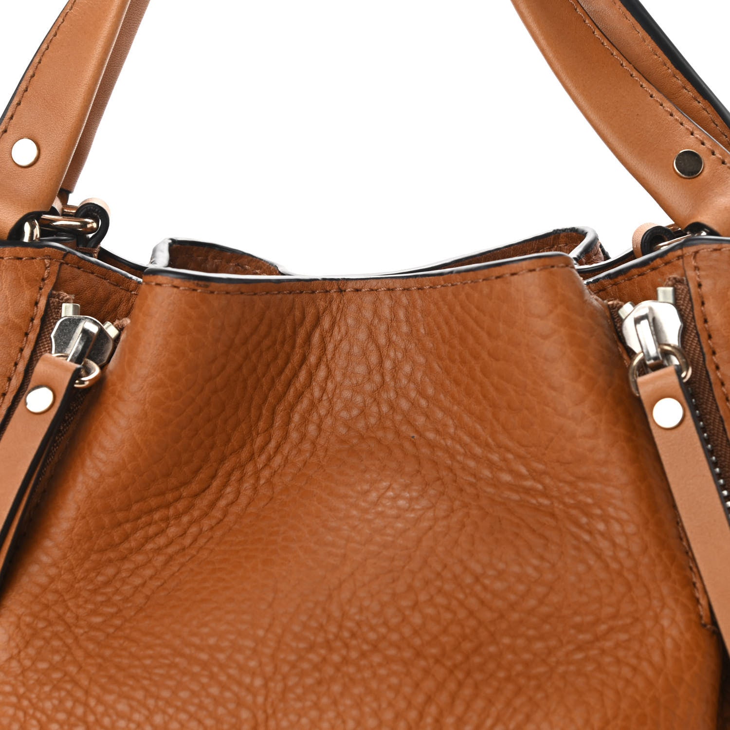 Burberry Grainy Calfskin House Check Small Maidstone Saddle Brown 9 of 11