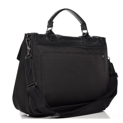 Proenza Schouler Lambskin Nylon Extra Large PS1 Satchel Black 4 of 17