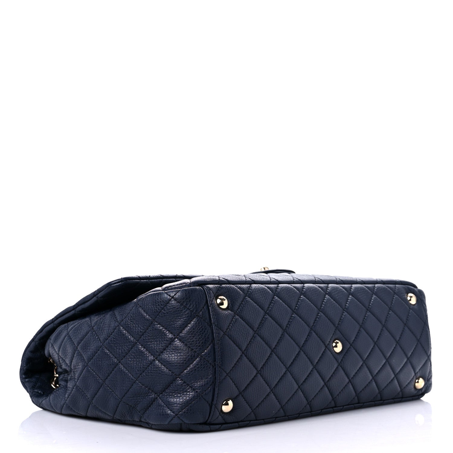 Chanel Calfskin Quilted Small XXL Travel Flap Bag Navy 4 of 16