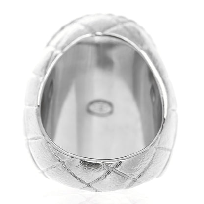 Chanel Crystal CC Crown Signet Ring 54 6.75 Gold 3 of 5