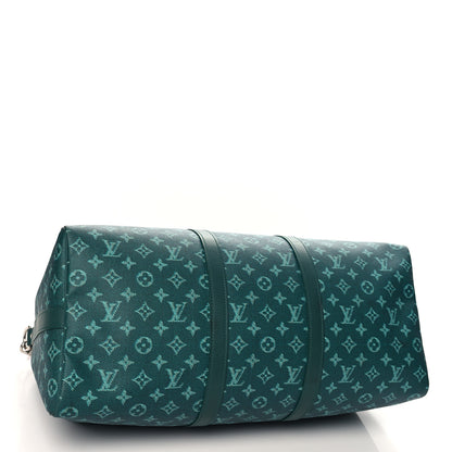 Louis Vuitton Monogram Heritage Keepall Bandouliere 50 Green 3 of 9