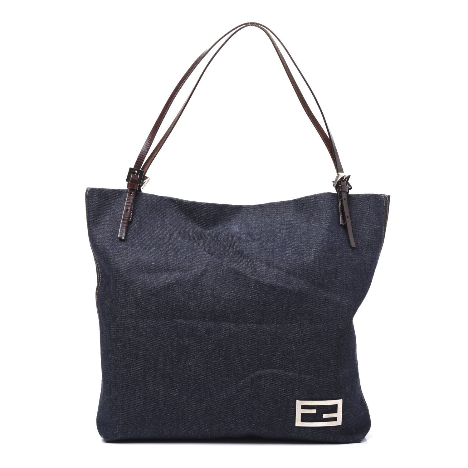 Fendi Denim Tote Blue 1 of 8