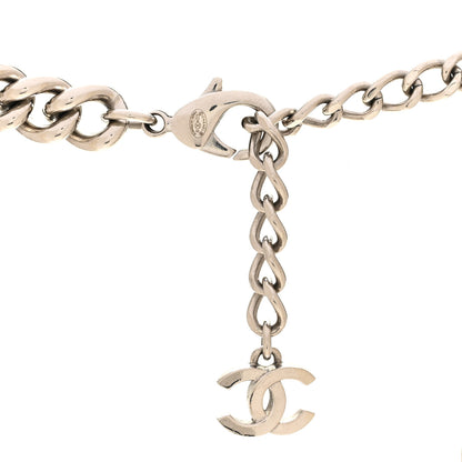 Chanel Enamel CC Chain Choker Silver Blue 5 of 5
