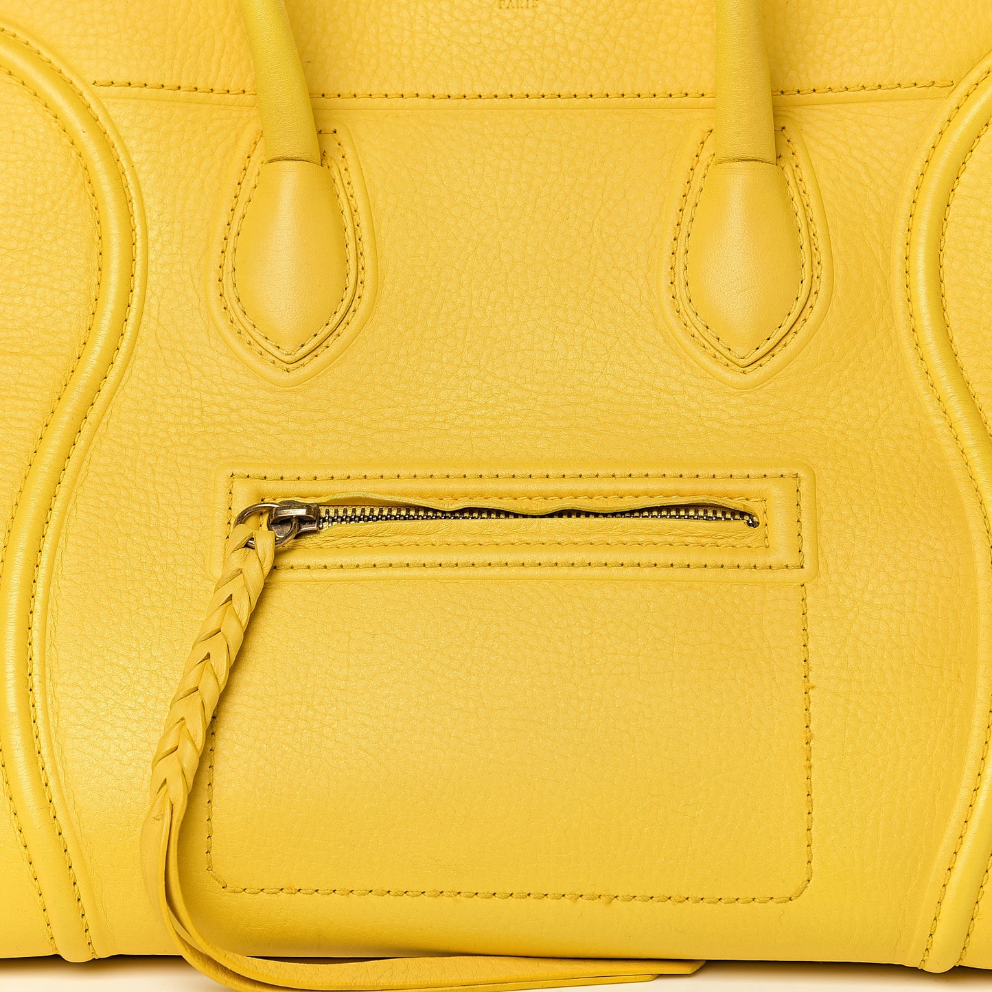 Supple Calfskin Medium Phantom Luggage Sun Yellow