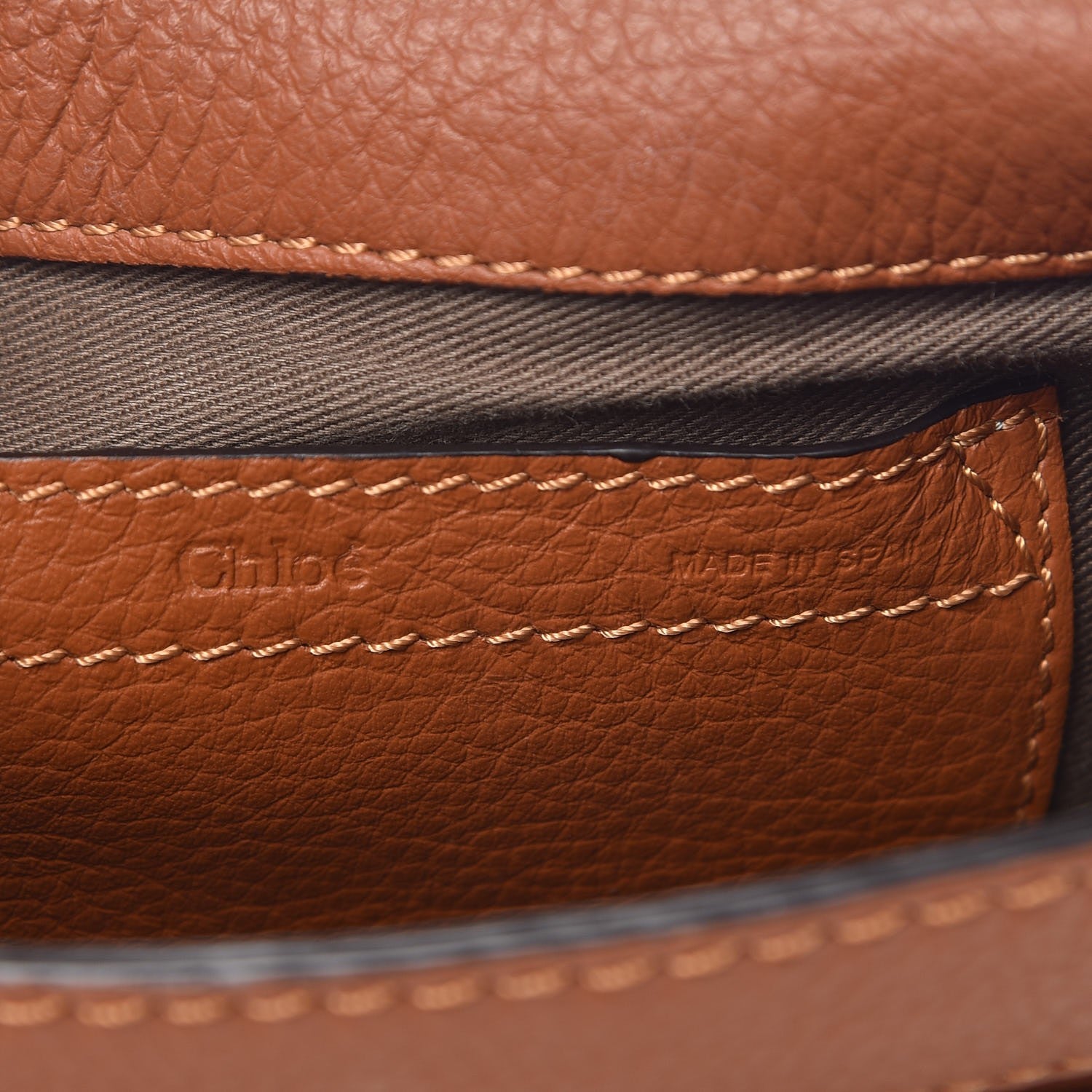 Chloe Calfskin Mini Marcie Round Crossbody Bag Tan 7 of 8