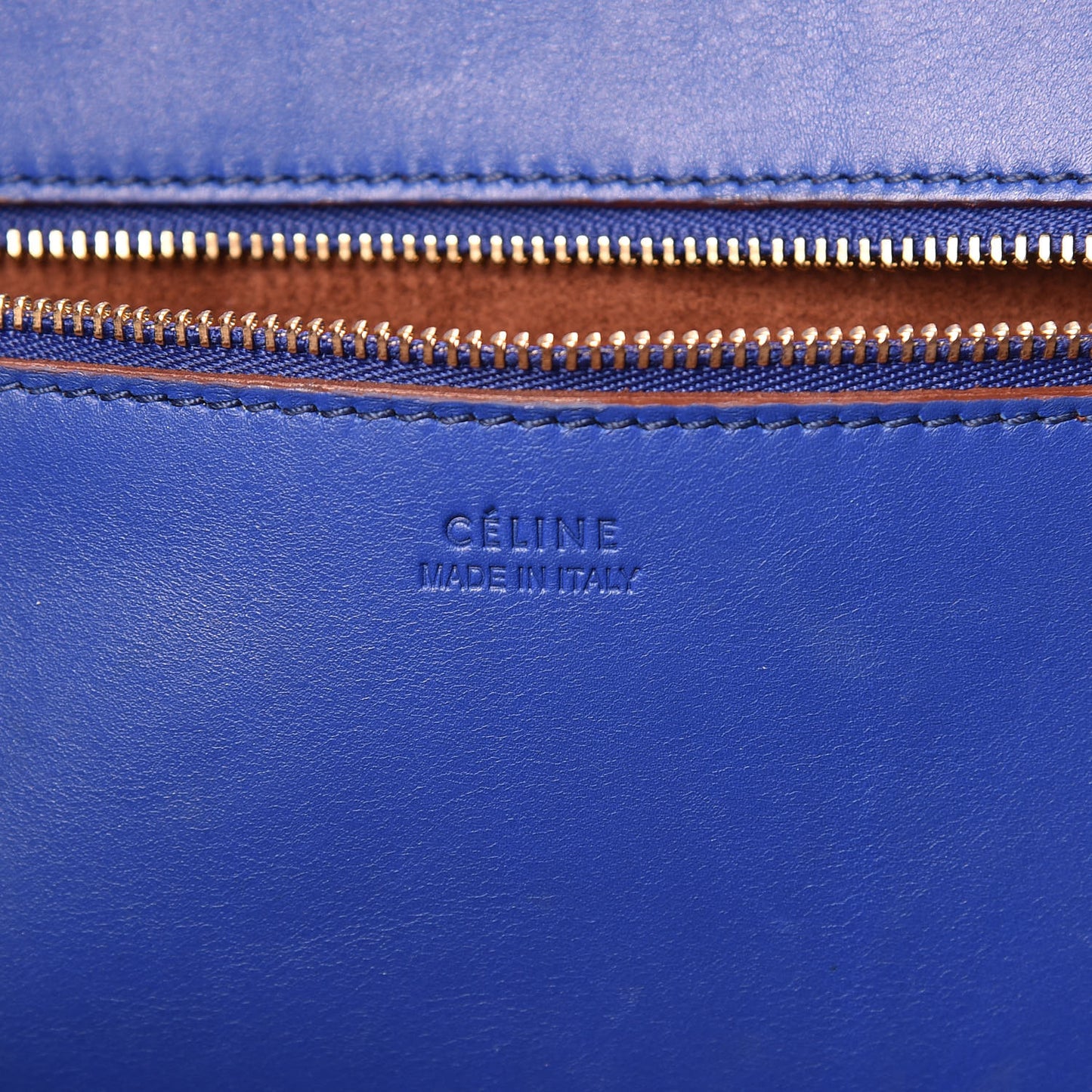 Smooth Calfskin Small Tie Knot Tote Indigo