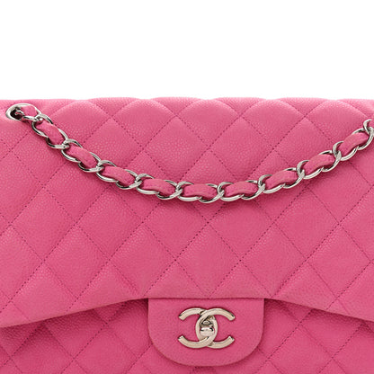 Chanel Iridescent Caviar Quilted Jumbo Double Flap Pink 8 of 19