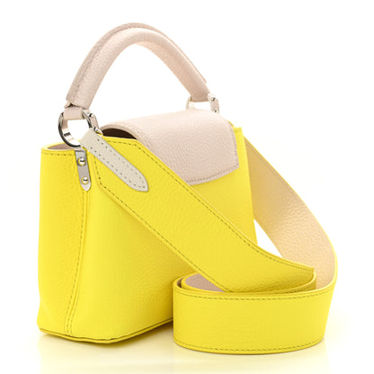 Louis Vuitton Taurillon Mini Capucines Yellow Beige 3 of 10
