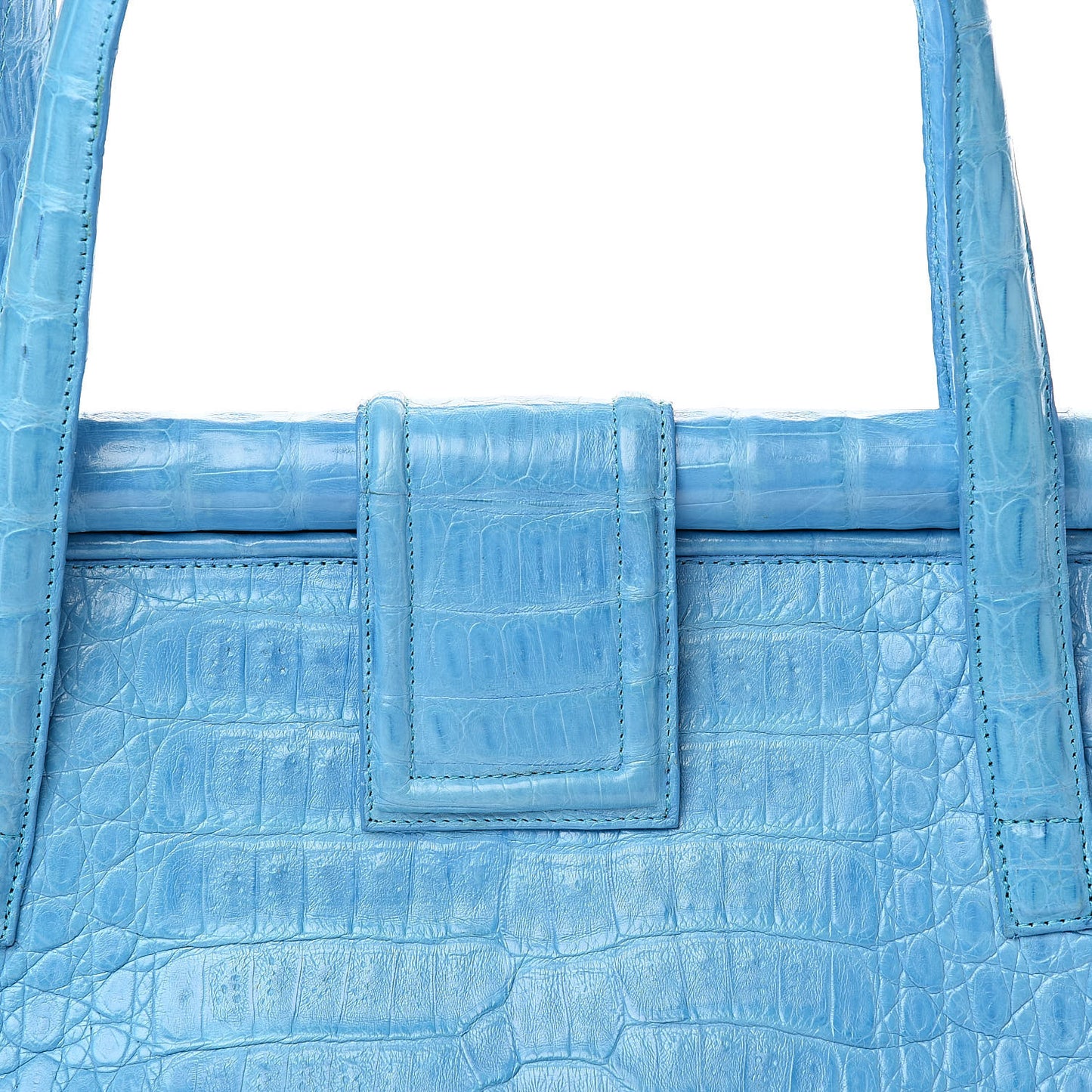 Crocodile Frame Bag Turquoise