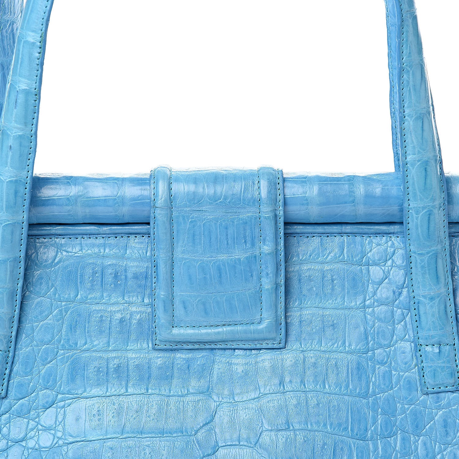 Nancy Gonzalez Crocodile Frame Bag Turquoise 10 of 10