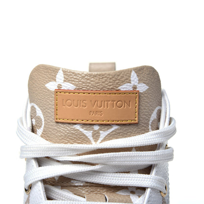 Louis Vuitton Monogram Giant Stellar Sneaker Boots 38 Kaki White Beige 8 of 9
