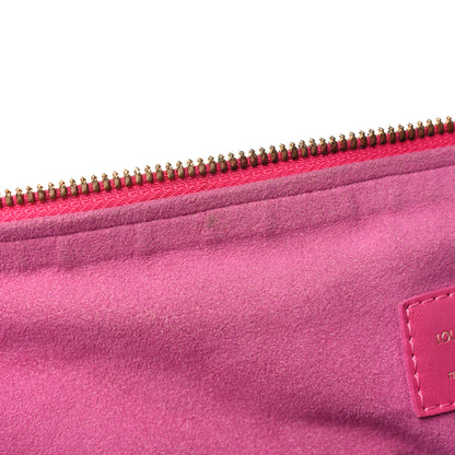 Louis Vuitton Calfskin Embossed Courtney MM Fuchsia 12 of 30