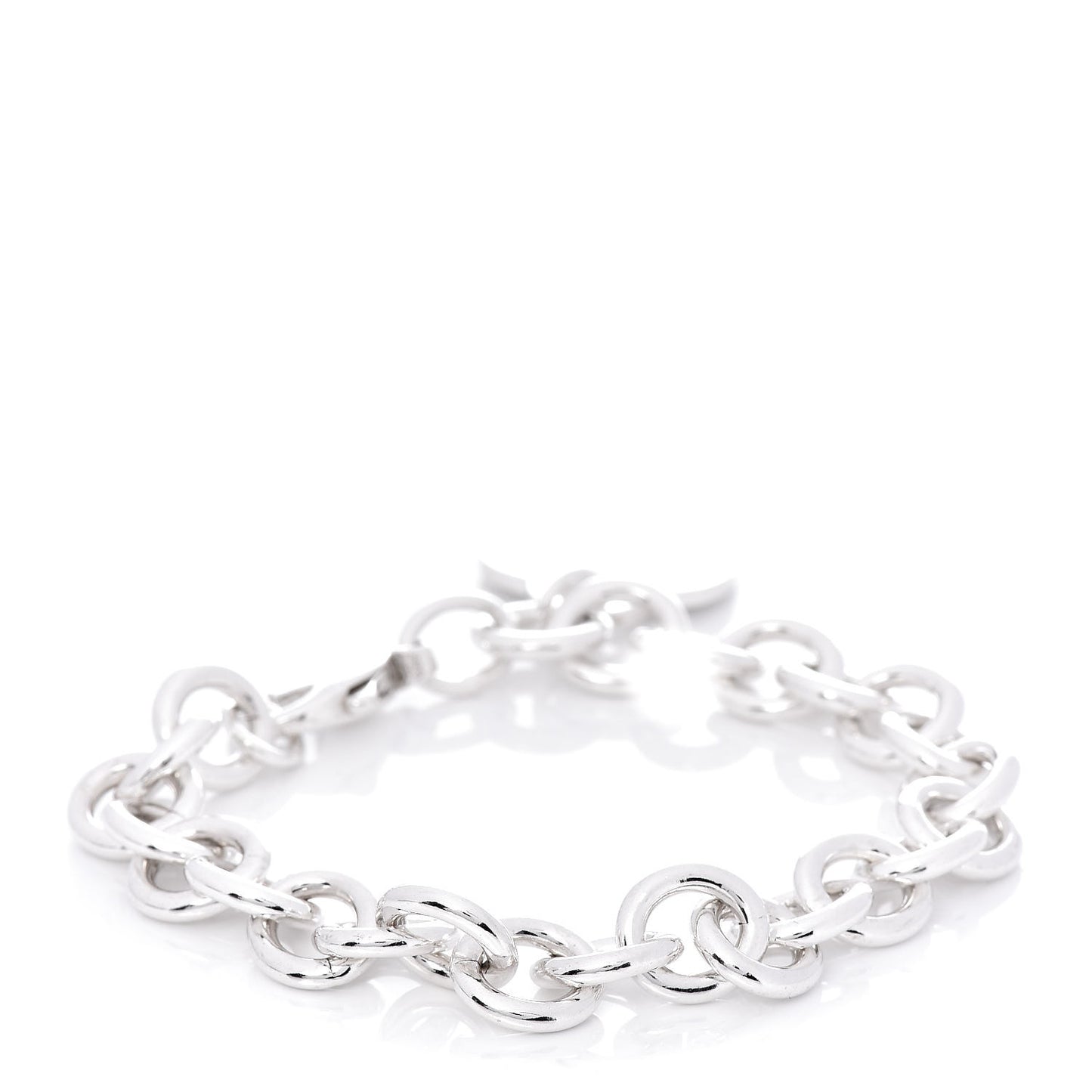 Sterling Silver Heart Tag Charm Bracelet