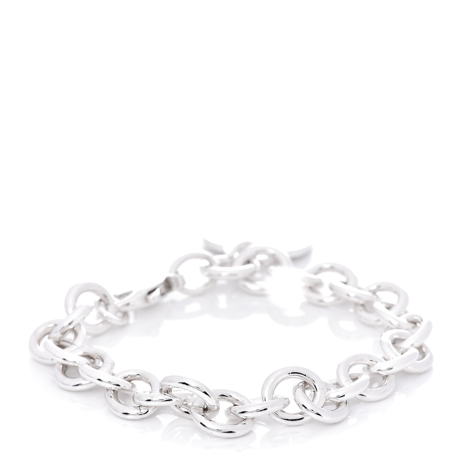 Tiffany Sterling Silver Heart Tag Charm Bracelet 3 of 5