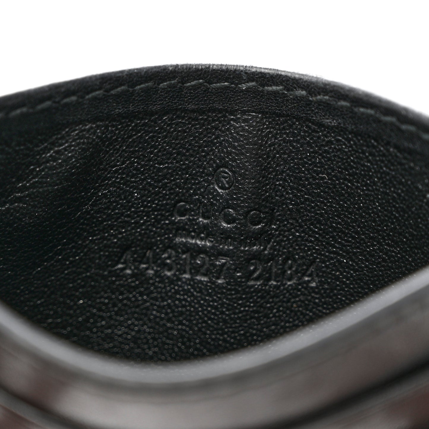 Calfskin Matelasse GG Marmont Card Holder Black