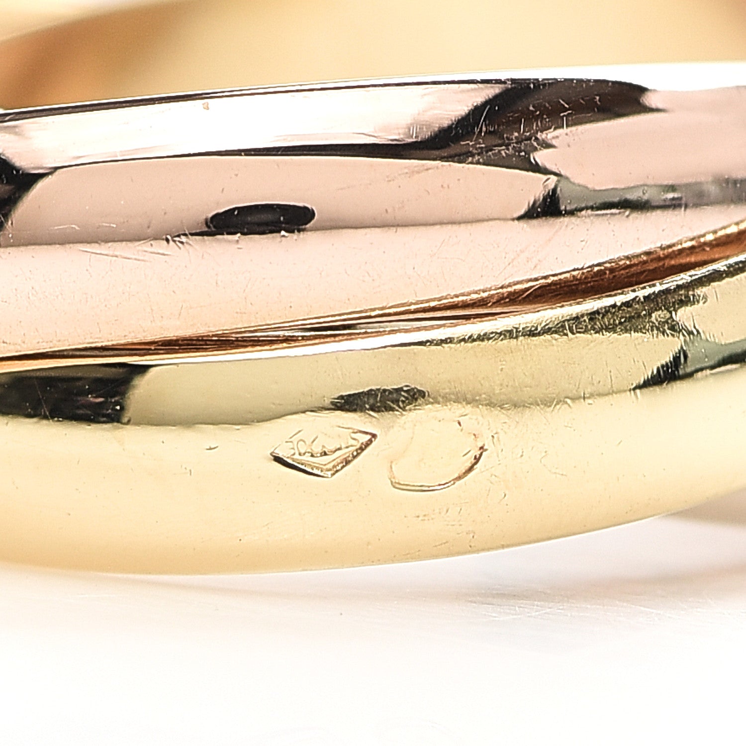 Cartier 18K Pink Yellow White Gold Classic Les Must De Cartier Trinity Ring 49 4.75 4 of 6