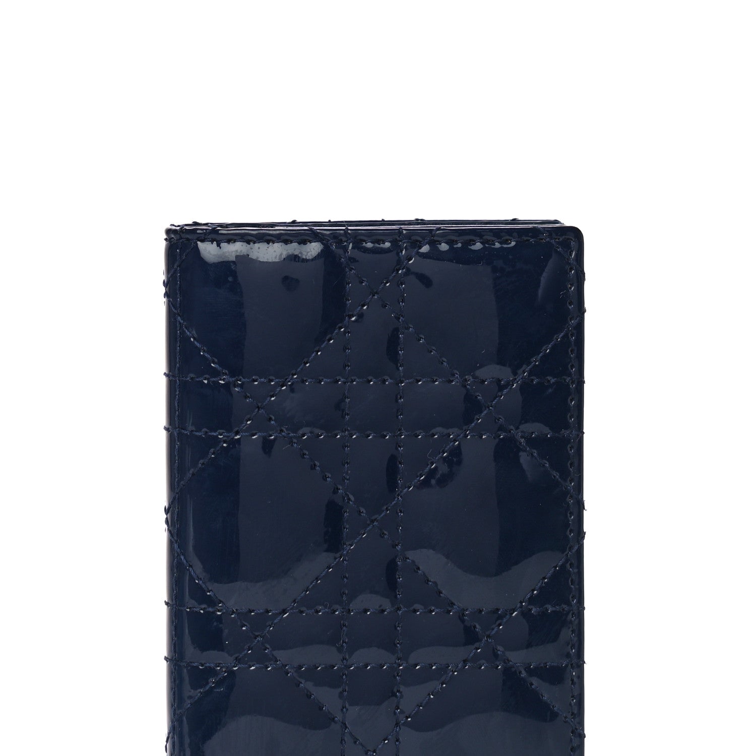 Christian Dior Patent Cannage Lady Dior Card Holder Blue 11 of 12