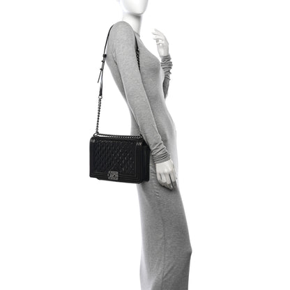 Chanel Patent Calfskin Quilted New Medium Boy Flap Black 2 of 13