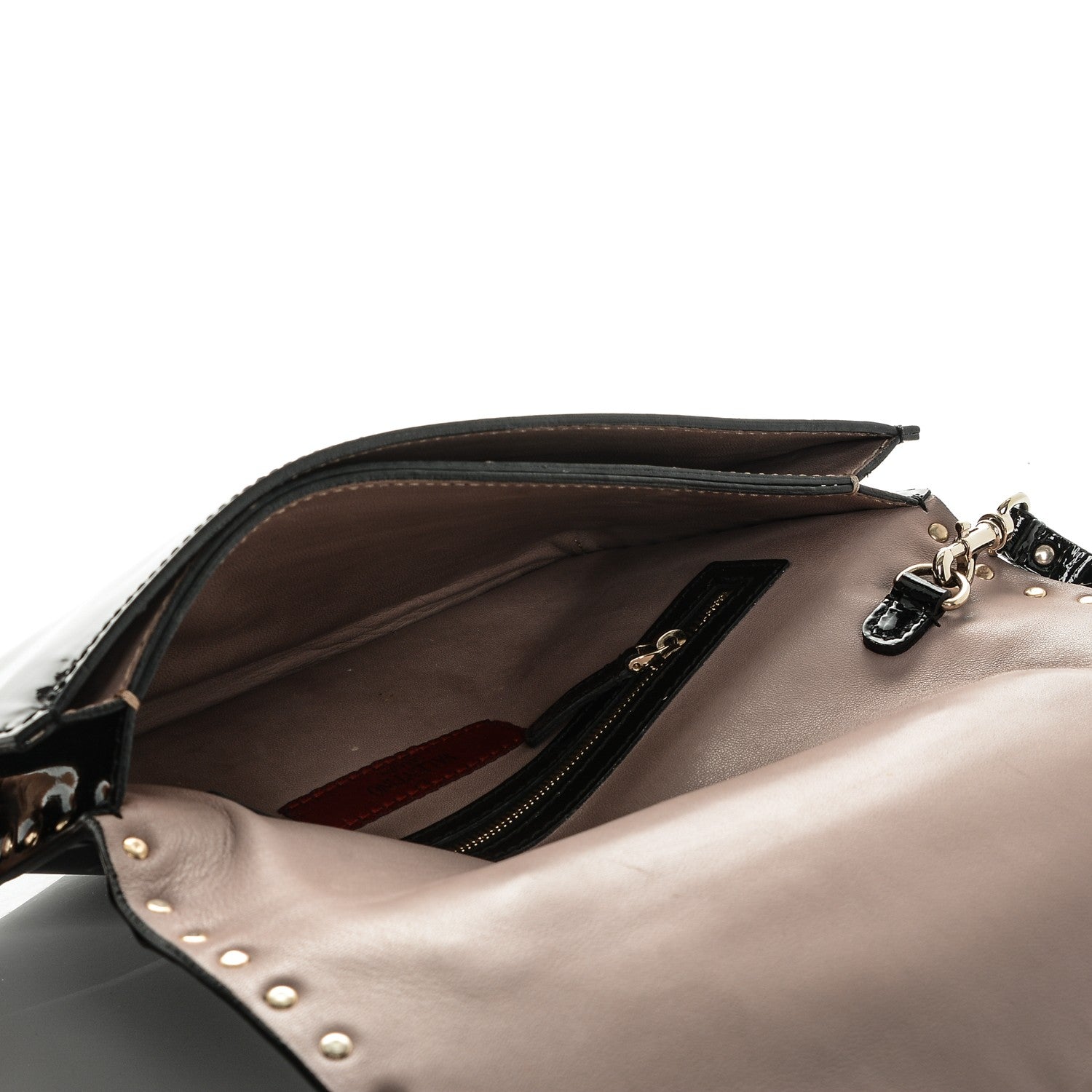 Valentino Garavani Patent Rockstud Wristlet Clutch Black 8 of 9
