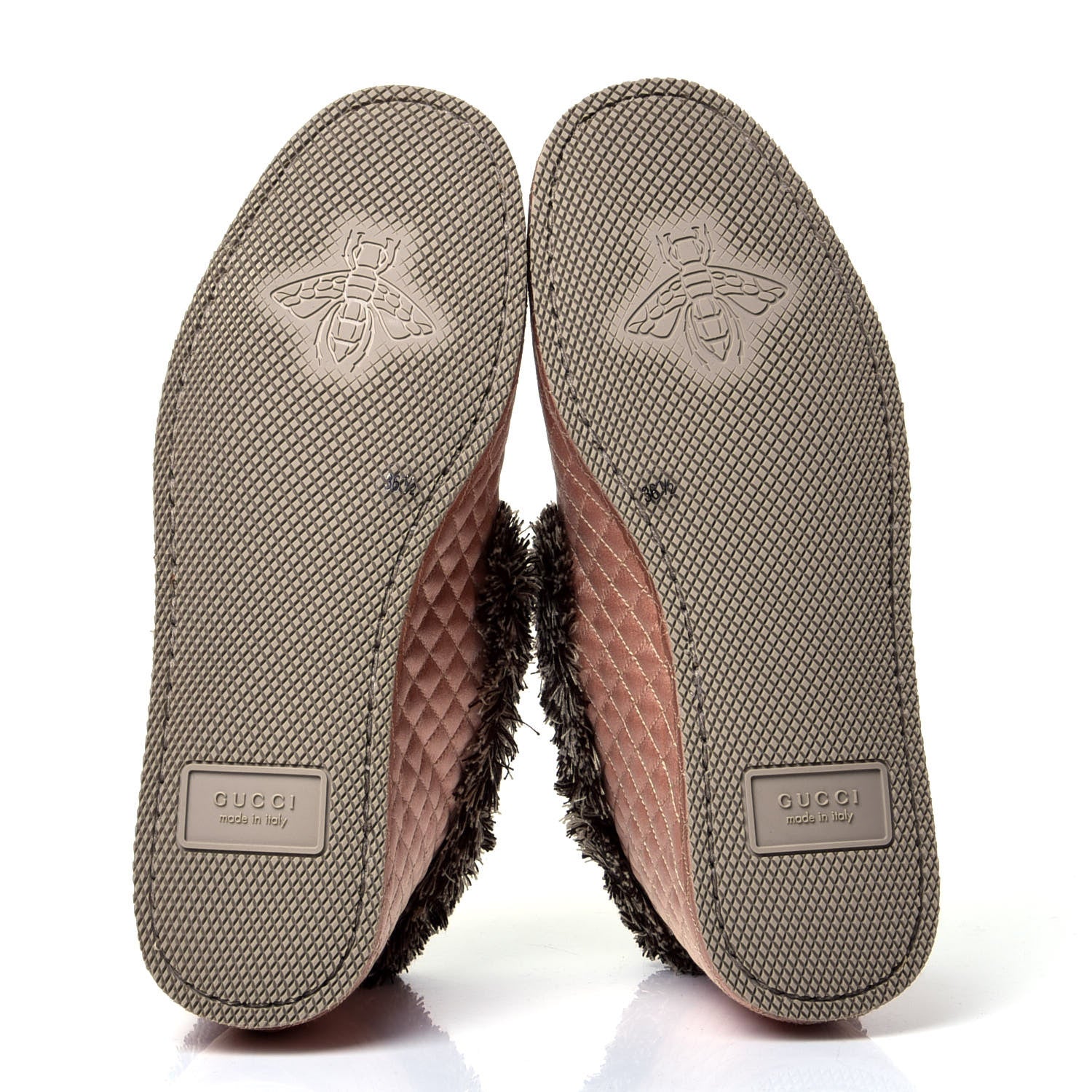 Gucci Satin Quilted Womens Fria Horsebit Loafers 37 Apricot Beige 7 of 11