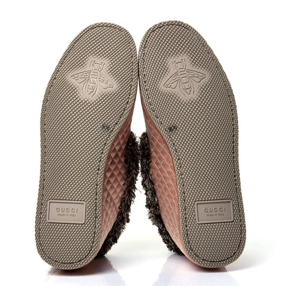 Gucci Satin Quilted Womens Fria Horsebit Loafers 37 Apricot Beige 7 of 11