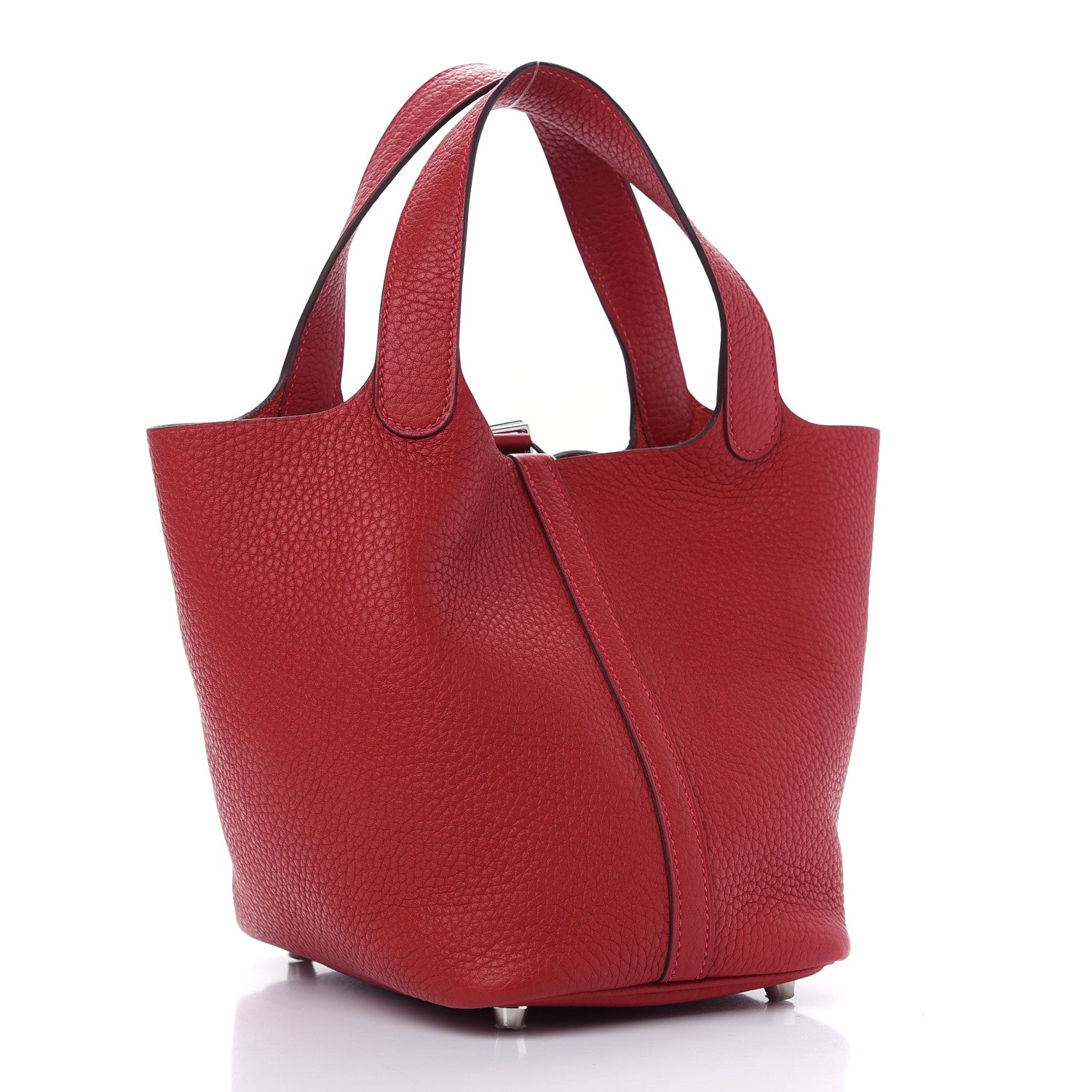 Hermes Taurillon Clemence Picotin Lock 18 PM Rouge Casaque 3 of 10