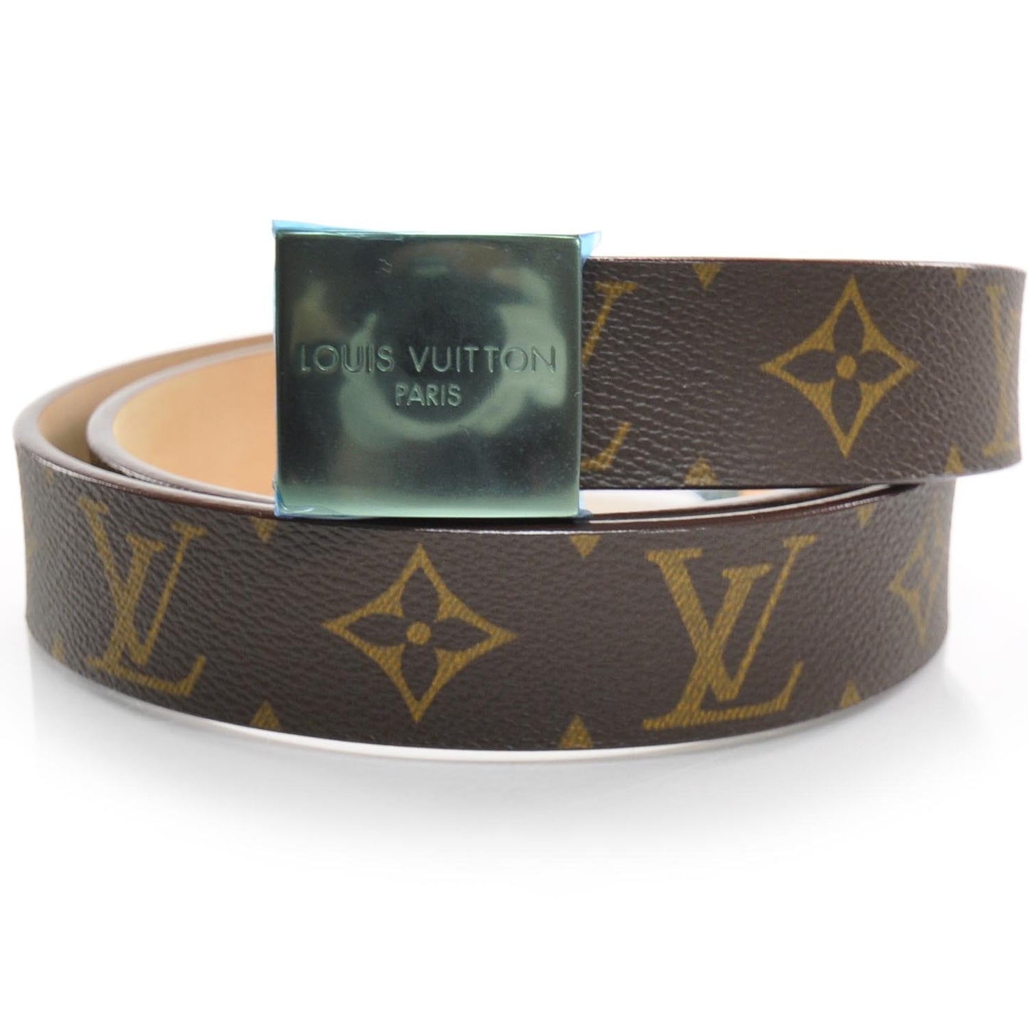 Monogram LV Paris Belt Gold 90 36